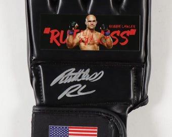 Robbie Lawler Signed Custom USA Glove Inscribed &quot;Ruthless&quot; - Beckett Certification