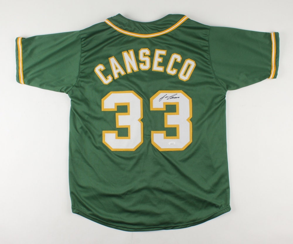 Jose Canseco Oakland Athletics Autographed Yellow Mitchell & Ness