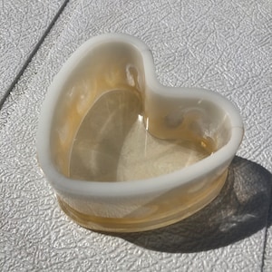 Lemon Cream Heart Jewelry Box | Resin Box | Resin Jewelry | Ring Box | Handmade Gifts | Gifts for her