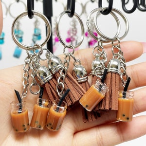 Brown Bubble Tea Keychains | Boba Tea | Milk Tea | Coffee | Handmade