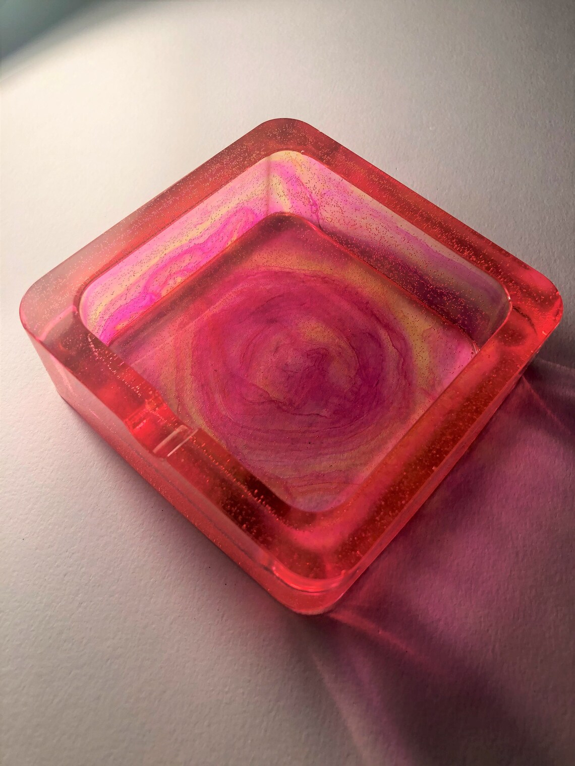 Neon Yellow Pink Ashtray Smoker Gifts Smoking Gifts Weed Etsy