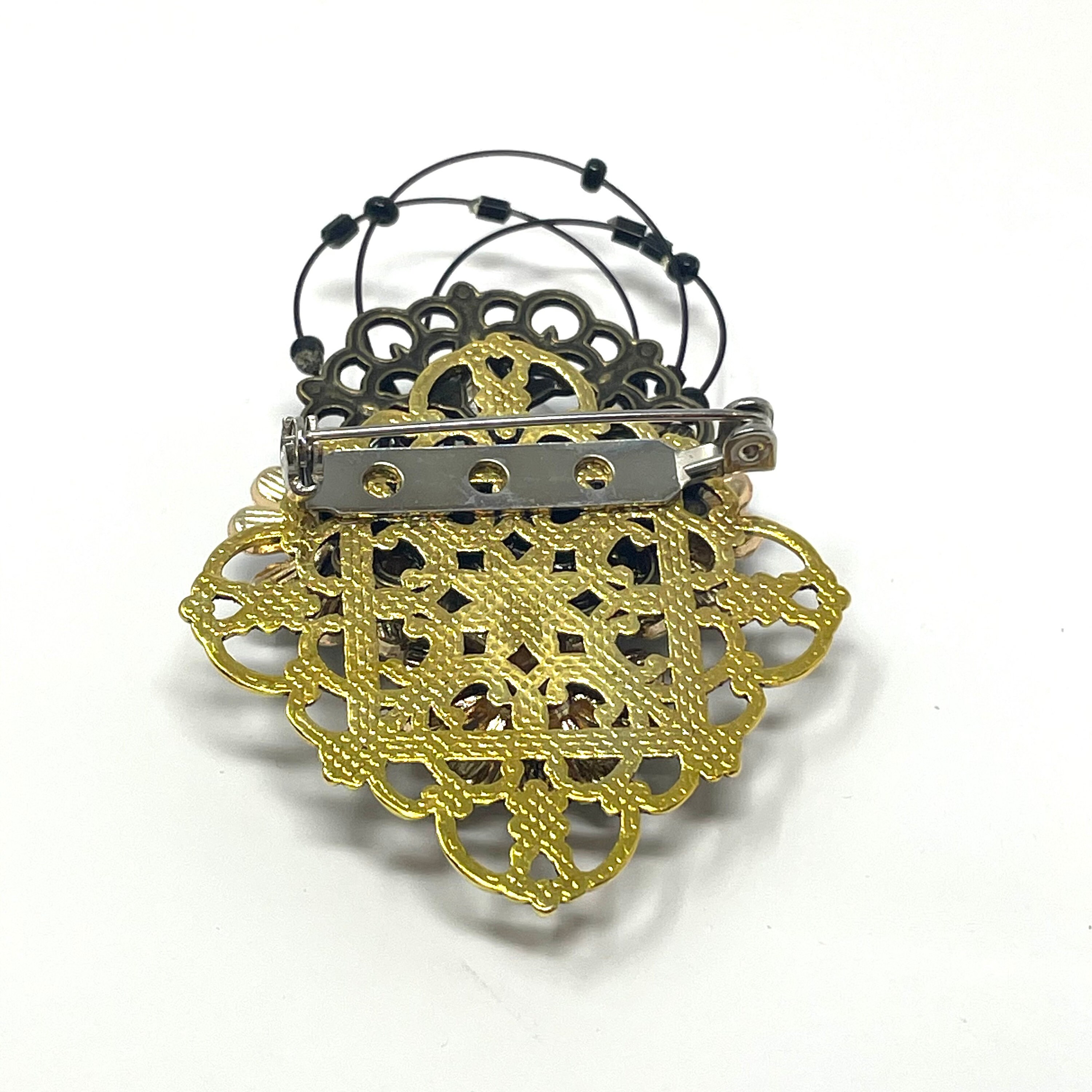 Handmade Brooch Wire Brooch Beaded Brooch | Etsy