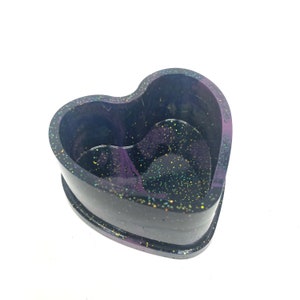 Purple Galaxy Heart Jewelry Box | Resin Box | Resin Jewelry | Ring Box | Handmade Gifts | Gifts for her