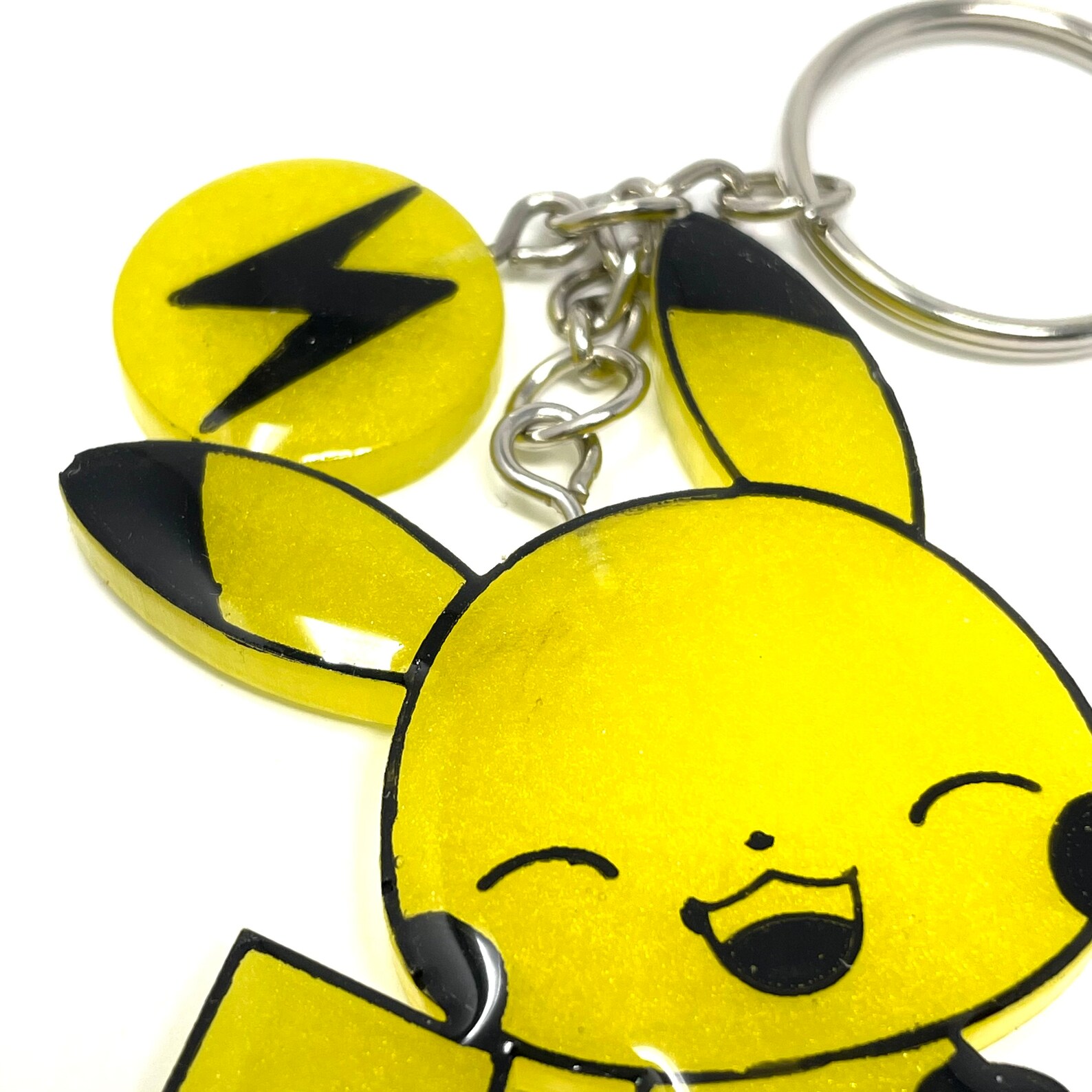 Pikachu Keychain Resin Keychain Pokemon Handmade Gifts Etsy