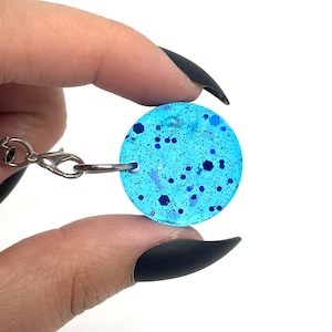 Blue Circle Phone Charm | Resin | Phone Keychain | Handmade