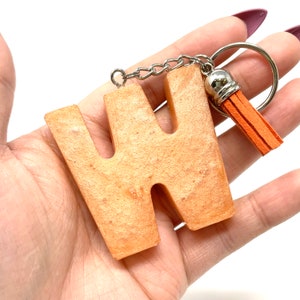 SugarBplays Orange Slice Gold Keychain Clasp, Circtus Keychain Ring, Small Orange Enamel Charms for Keychain Supply