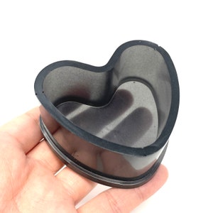 Transparent Black Heart Jewelry Box | Resin Box | Resin Jewelry | Ring Box | Handmade Gifts | Gifts for her