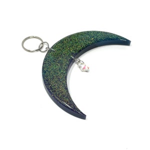 Color Shifting Crescent Moon Decor | Wall Hanger | Resin | Handmade