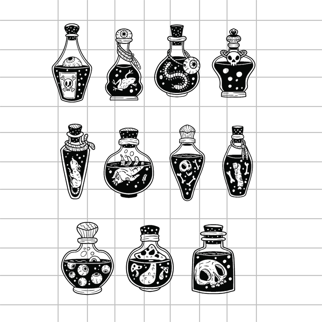 Halloween Resin Foil 21 Potions Resin Insert Resin Sheet Etsy