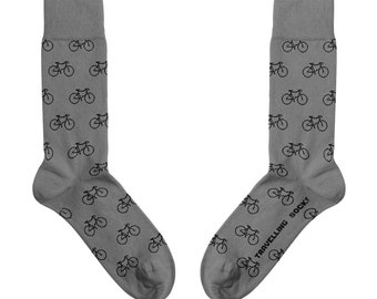 Fahrradsocken | Reisesocken | Fröhliche Socken | Socken für Männer und Frauen | Weihnachtssocken | Weihnachtsgeschenk | Wintersocken