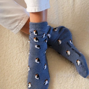 Chaussettes Pingouin Ambiance estivale Chaussettes Hommes Femmes Chaussettes colorées Joyeux anniversaire Frais Cadeau Idée cadeau Animal sauvage Chaussettes oiseaux animal de compagnie image 2