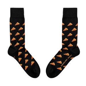 Calcetines de pizza / Vibraciones de verano / Calcetines Hombres Mujeres / Calcetines coloridos / Feliz cumpleaños / Fresco / Regalo / Idea de regalo / Amante de la comida / Pepperoni / Picante