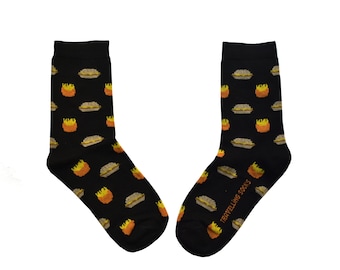 Fast Food Kids Chaussettes | Ambiances d’été | Chaussettes Hommes Femmes | Chaussettes colorées | Joyeux anniversaire | | cool | cadeaux | d’idées cadeaux Chaussettes de nourriture