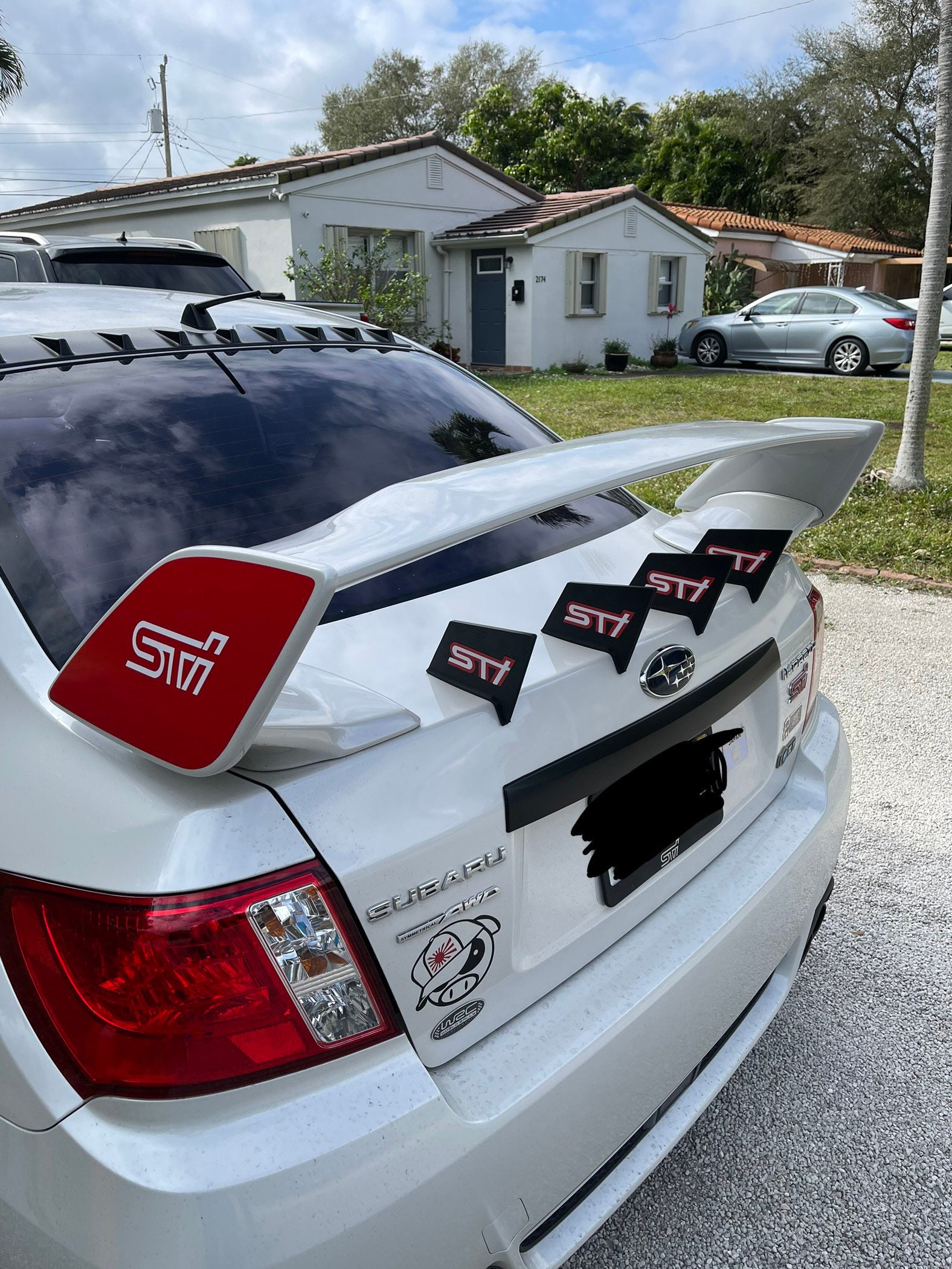 SUBARU STI ウィンドブレーカー 2013 Subaru WRX STI Rear Wing Stabilizer Fin - Etsy