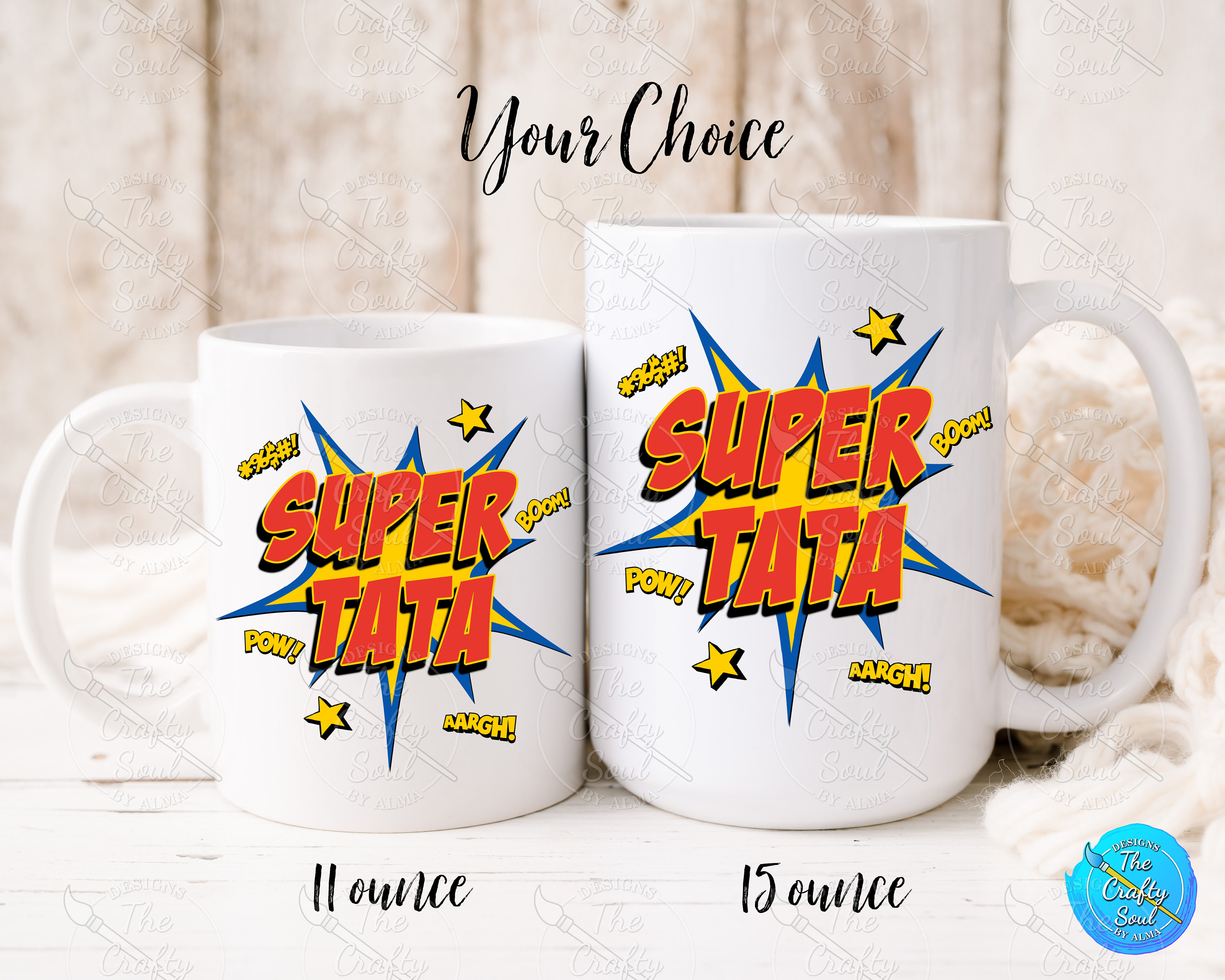 Super Tata, Mug for Tata, Father's Day Mug, Funny Coffee Mug, Personalized  Gift for Tata by Crafty Soul Wares 