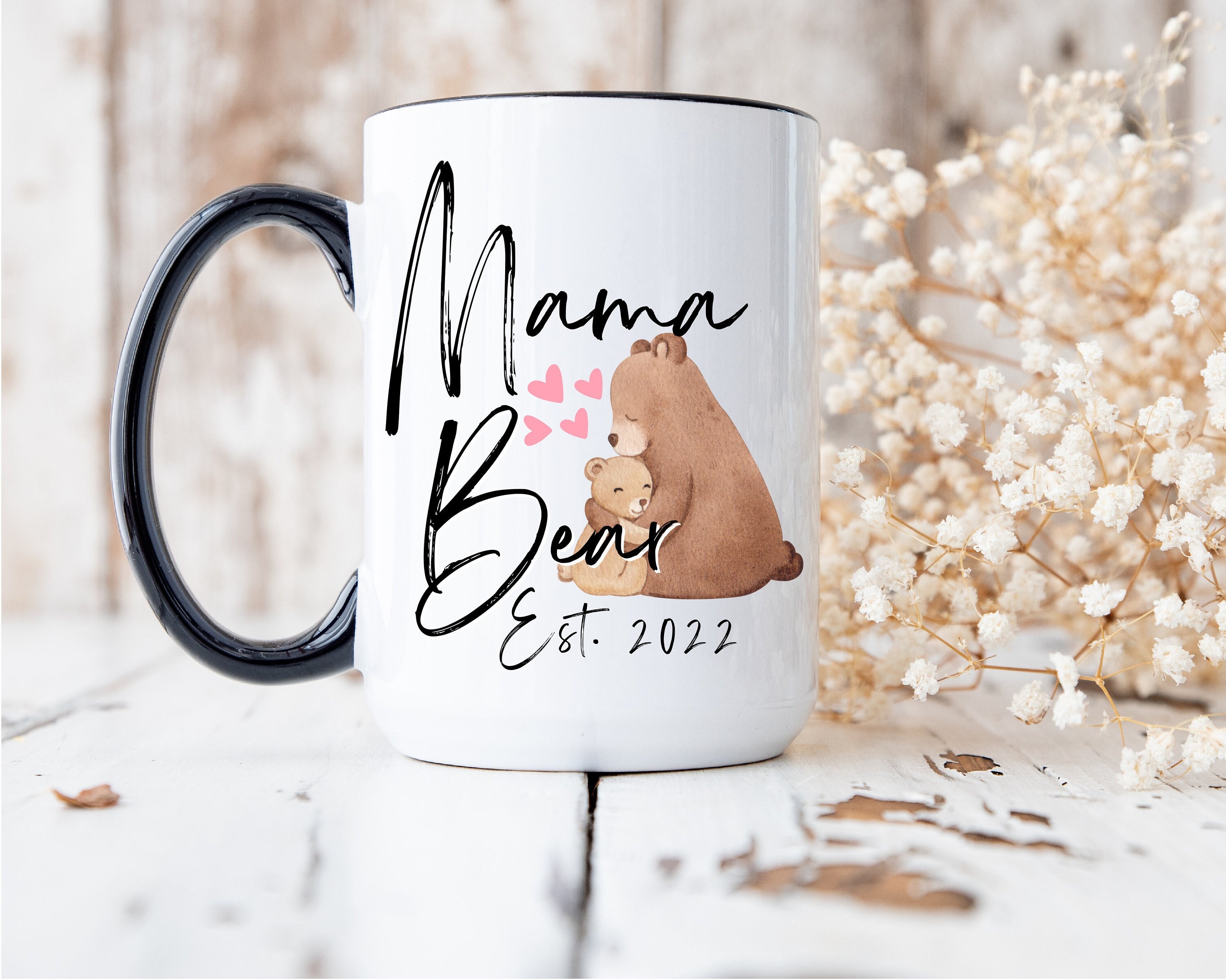 Personalized Christmas Mama Bear Mug with Papa Bear and Polar Bear