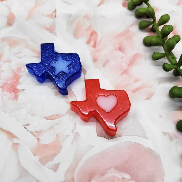 Texas Magnet Red White+Blue Refrigerator Photo Holder Set of 2 Magnets Cute Gift for Visitor Magnet Collector Unique Gift for Friend Under 5