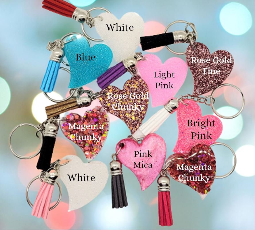 Glitter Heart Keychain+tassel-perfect Gift for Mom From Kid