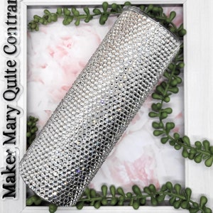 Rhinestone Cup Diamond Glass Crystal Bling Tumbler Custom Birthday Gift for Her, Christmas Present for Mom, Luxury Christmas Gift for Wife