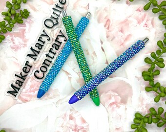 Handmade Rhinestone Pen: Aurora Color Shift Crystal Bling Pen + Refill