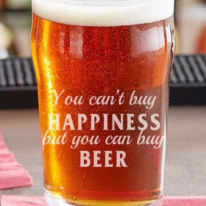 Nonic English Pint Glass, 20oz - Beer, Craft Brew - Personalized, Engraved