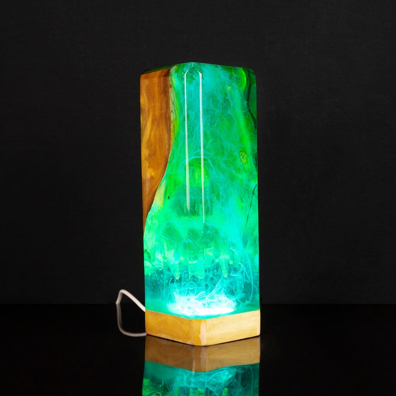 Resin and Wood Decor Night Light Decorative Night Lamp Resin Etsy