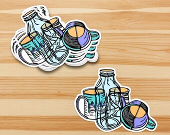 Coffee Mug Sticker | Die Cut Vinyl Sticker | Laptop Sticker | Water Bottle Sticker | Coffee Lover