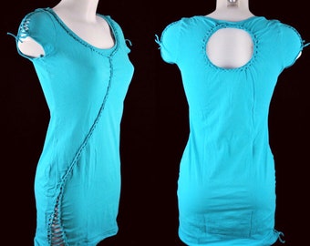 Beautiful turquoise blue braided dress