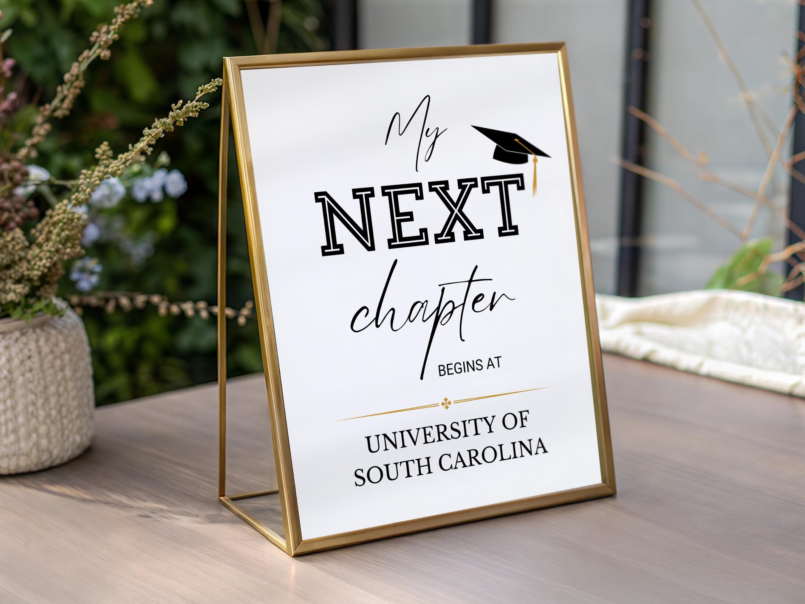 Graduation Printable Sign, My Next Chapter Starts at Graduation Sign ...