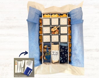 DIY 8 Nights Of Hanukkah Gift Box, Hanukkah Gifts For Kids, DIY Hanukkah Gift Box, Hanukkah Gift Ideas, Hanukkah Gift Packaging, Gift Wrap