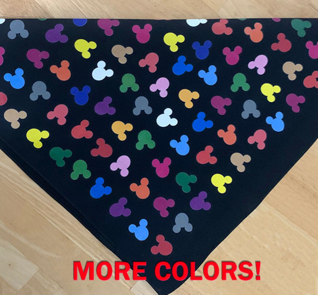 Mickey Mouse Bandana Disney Bandana Various Color Bandanas Etsy