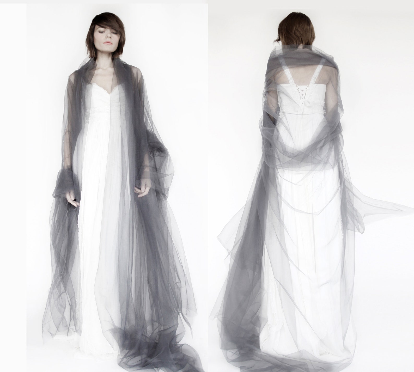 Hot Pink Tulle Shawl Wrap Maternity Boudoir Photoshoot Sheer Etsy