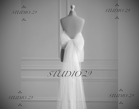 Cola de lazo para boda Cola de lazo desmontable Cinturón de lazo