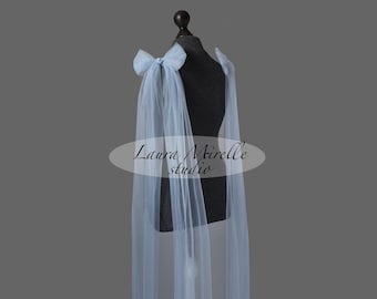 velo capa con lazo azul