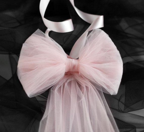 Pink Organza and Tulle Wedding Bow or Christmas Tree Topper 10 Across Made  to Order 