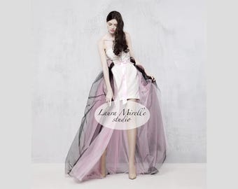 Detachable Wedding tulle overskirt