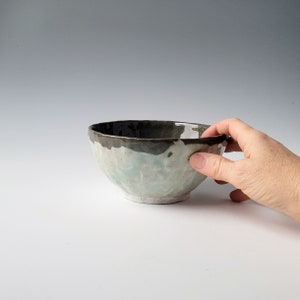 Bowl with celadon with white and dark gray colored porcelain image 3