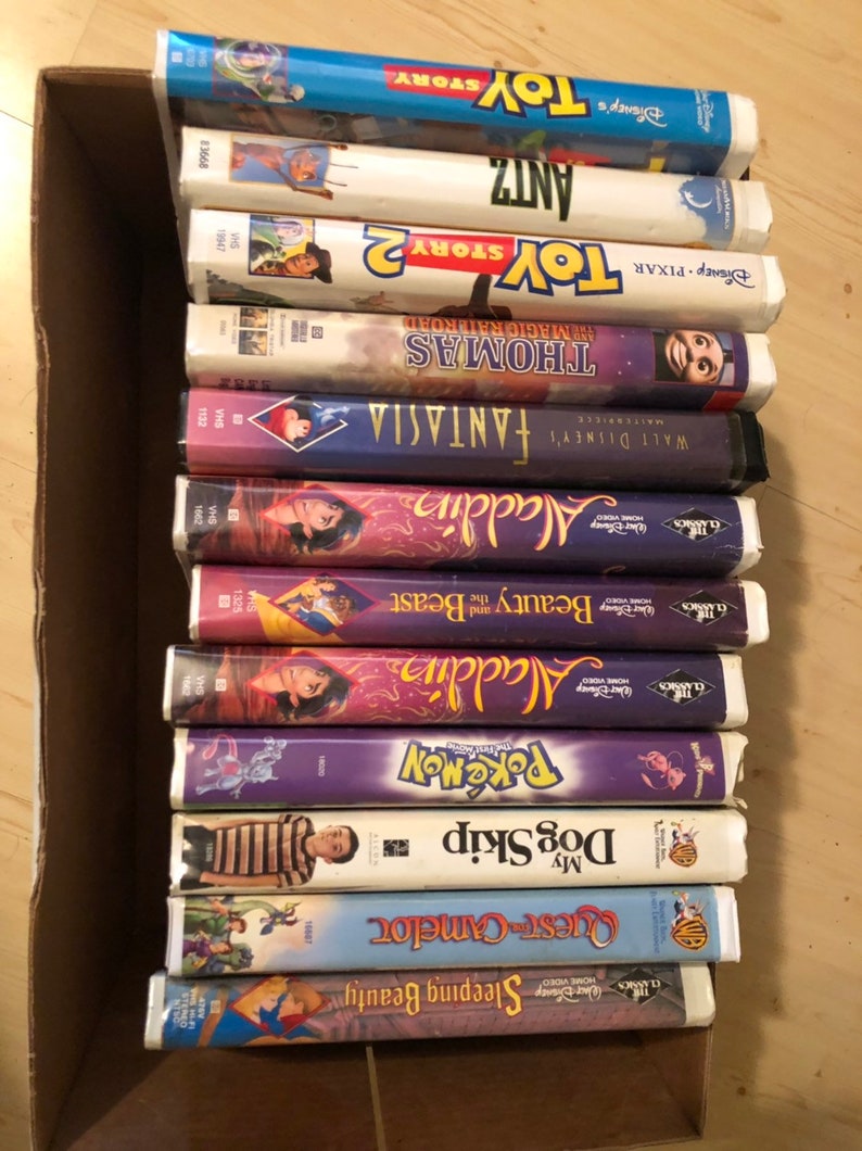 Box of VHS Tapes. Black Diamond Disney & Others 26 Tapes Etsy