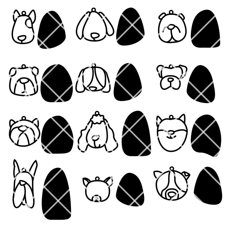 Download Funny Dogs Bundle 12 SVG Dog Clipart Dog Cut Files For | Etsy