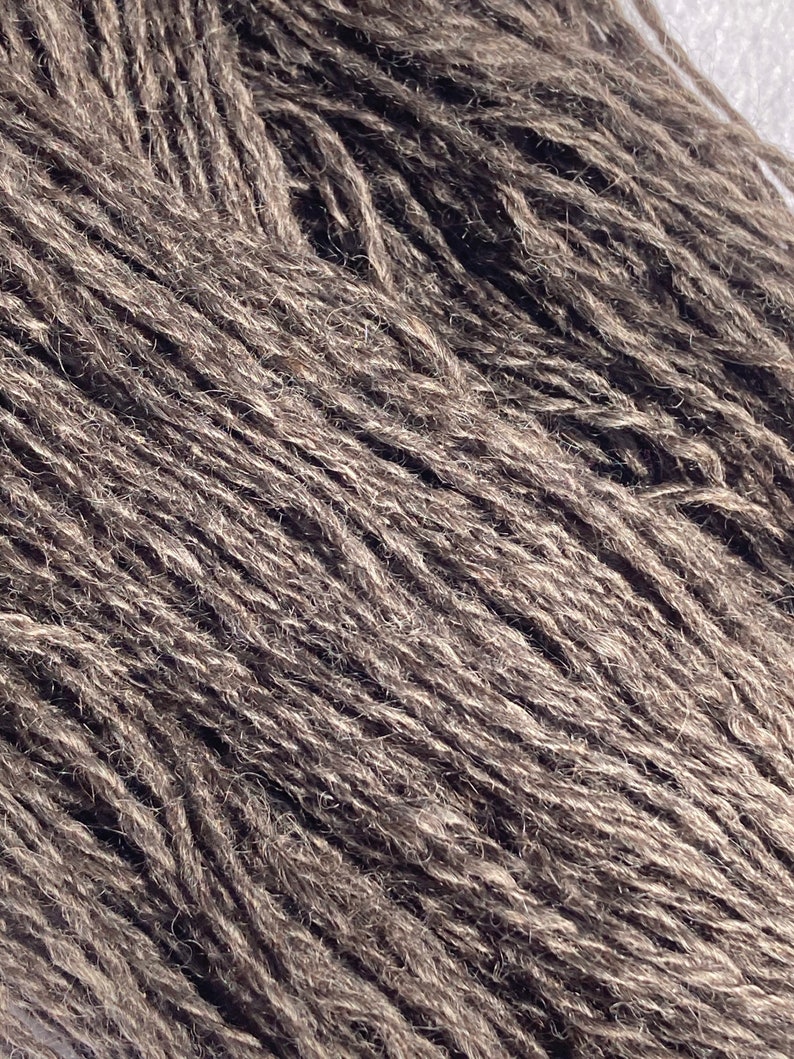 Alpaca Mohair /& Shetland Blend Shimmery Dark Gray Handspun Yarn