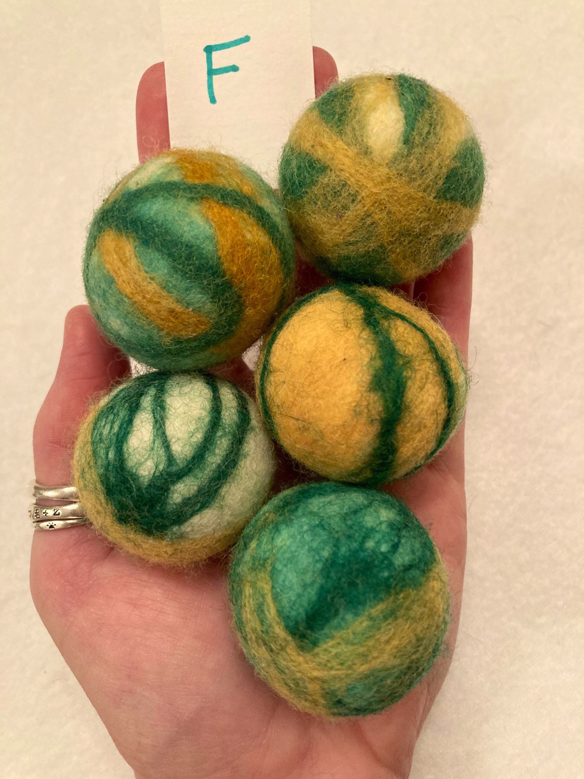 Set of Five Handmade Felted Wool Cat Balls Cat Toys Kitty Etsy