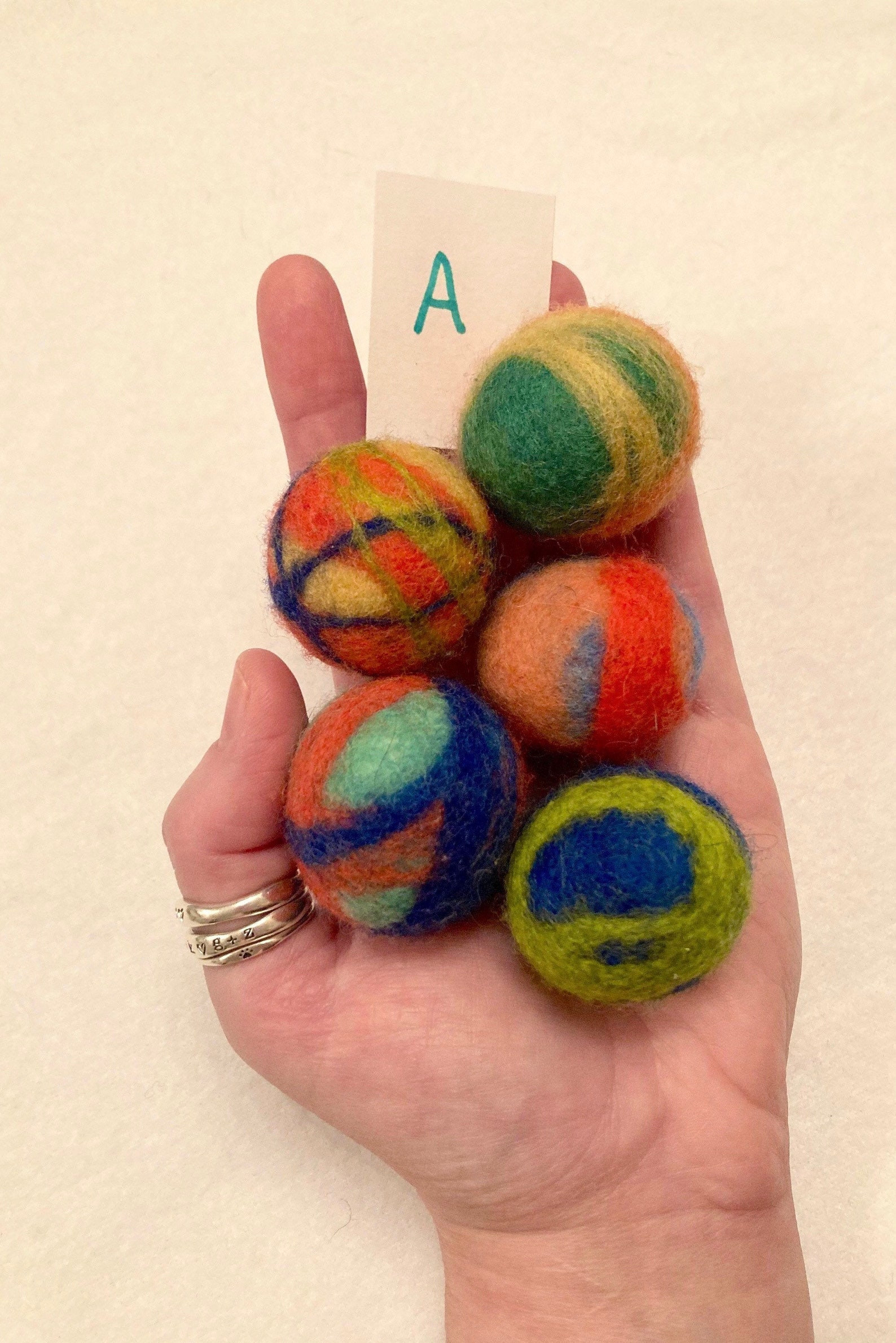 Set of Five Handmade Felted Wool Cat Balls Cat Toys Kitty Etsy
