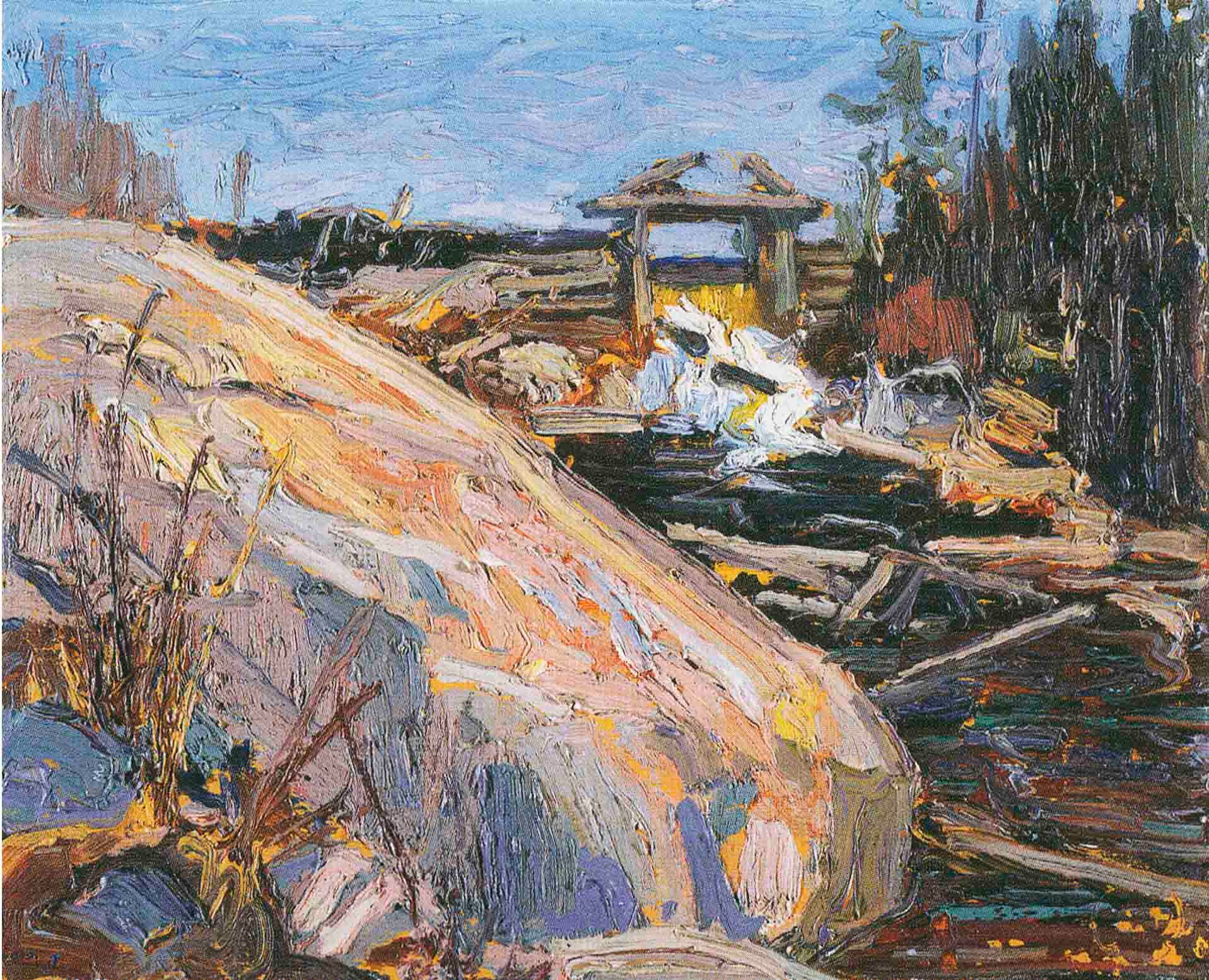 Tom Thomson 1915 Lumber Dam Giclee Canvas Group of 7 Tom Thomson 1915 Lumber Dam Giclee Canvas Group of 7