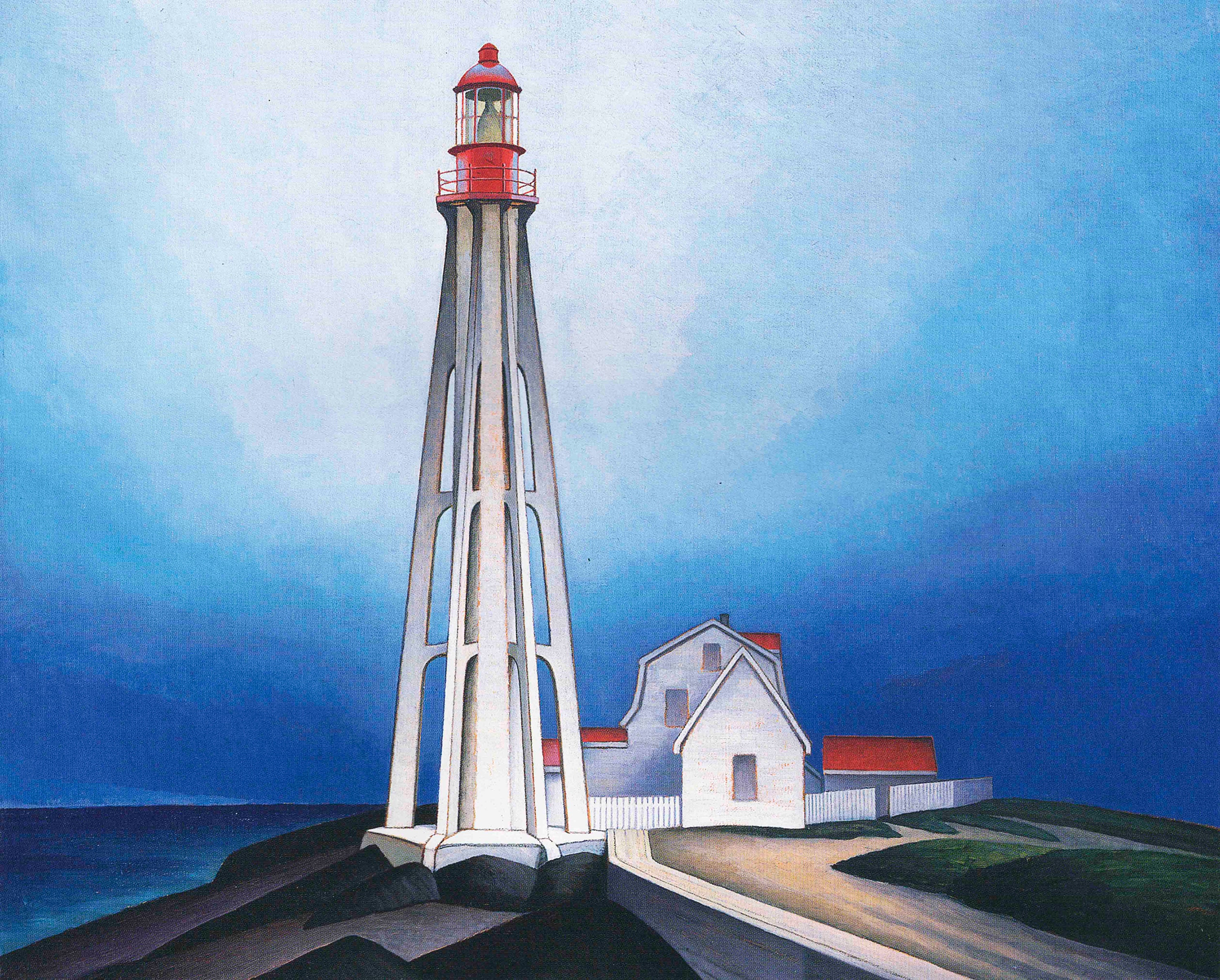 Lawren Harris - Lighthouse, Father Point, 1930 - Group of Seven, Giclee  Canvas