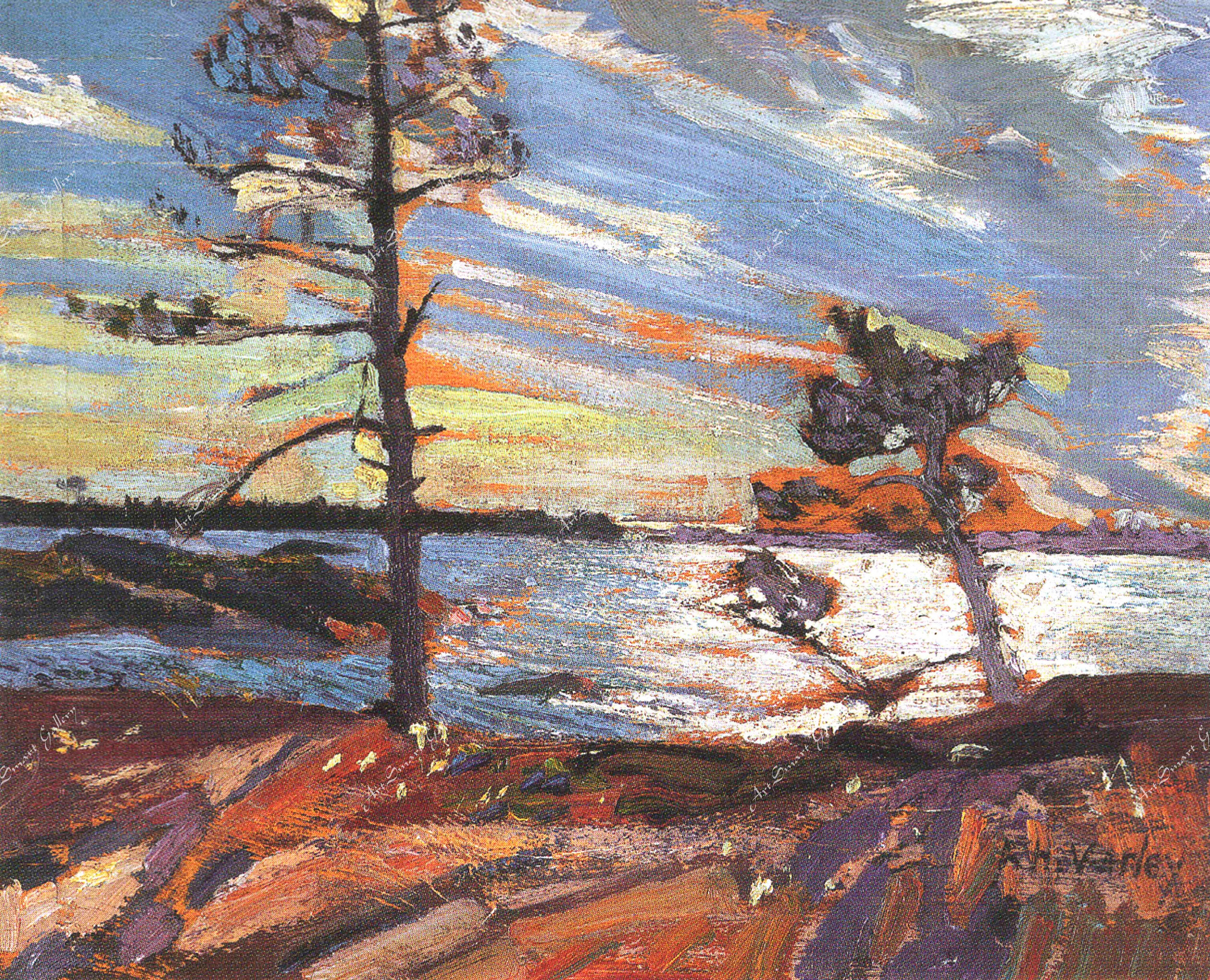 Frederick Varley Sun and Wind, Georgian Bay, 1916 Group of Seven, Giclee  Canvas -  Canada
