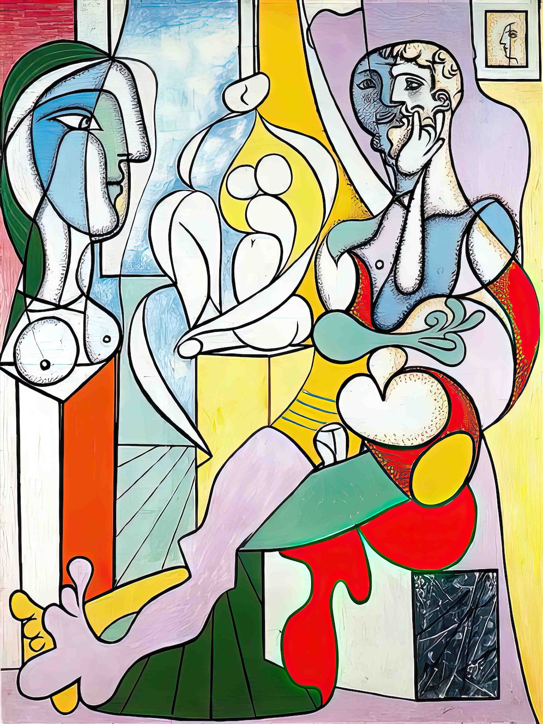 Malaga Escultor modelo ピカソ/アートポスター Picasso Sculptor Woman in the Garden Poster – Tienda Museo