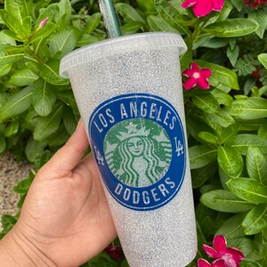 Dodgers inspired Starbucks cold cup
