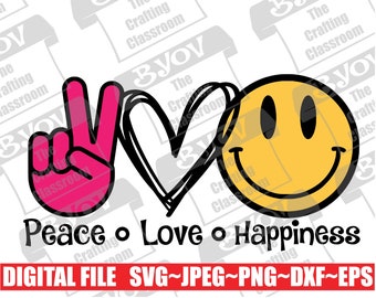 Download Peace Love Happy Etsy