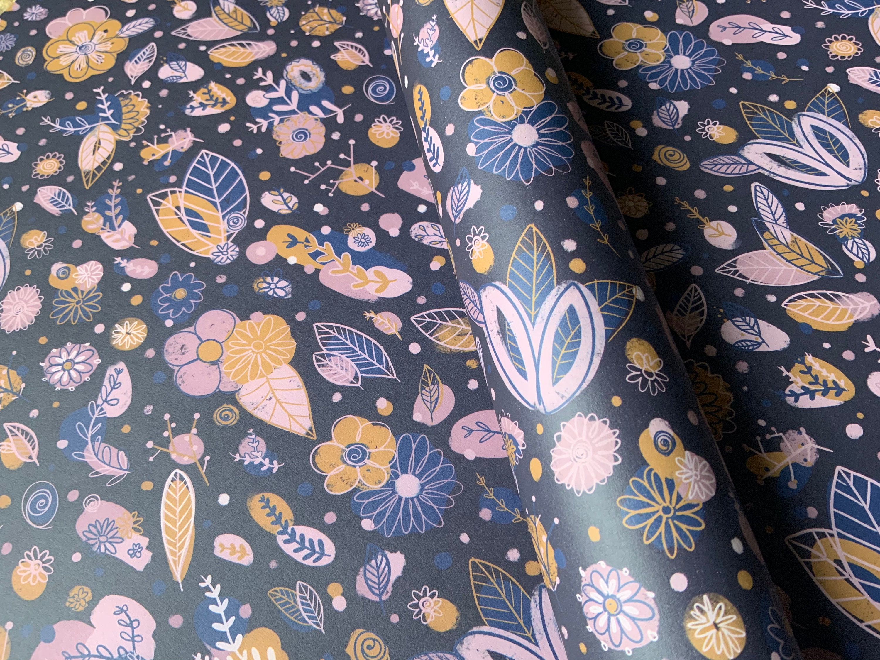 Midnight Garden Gift Wrap Wrapping Paper Etsy