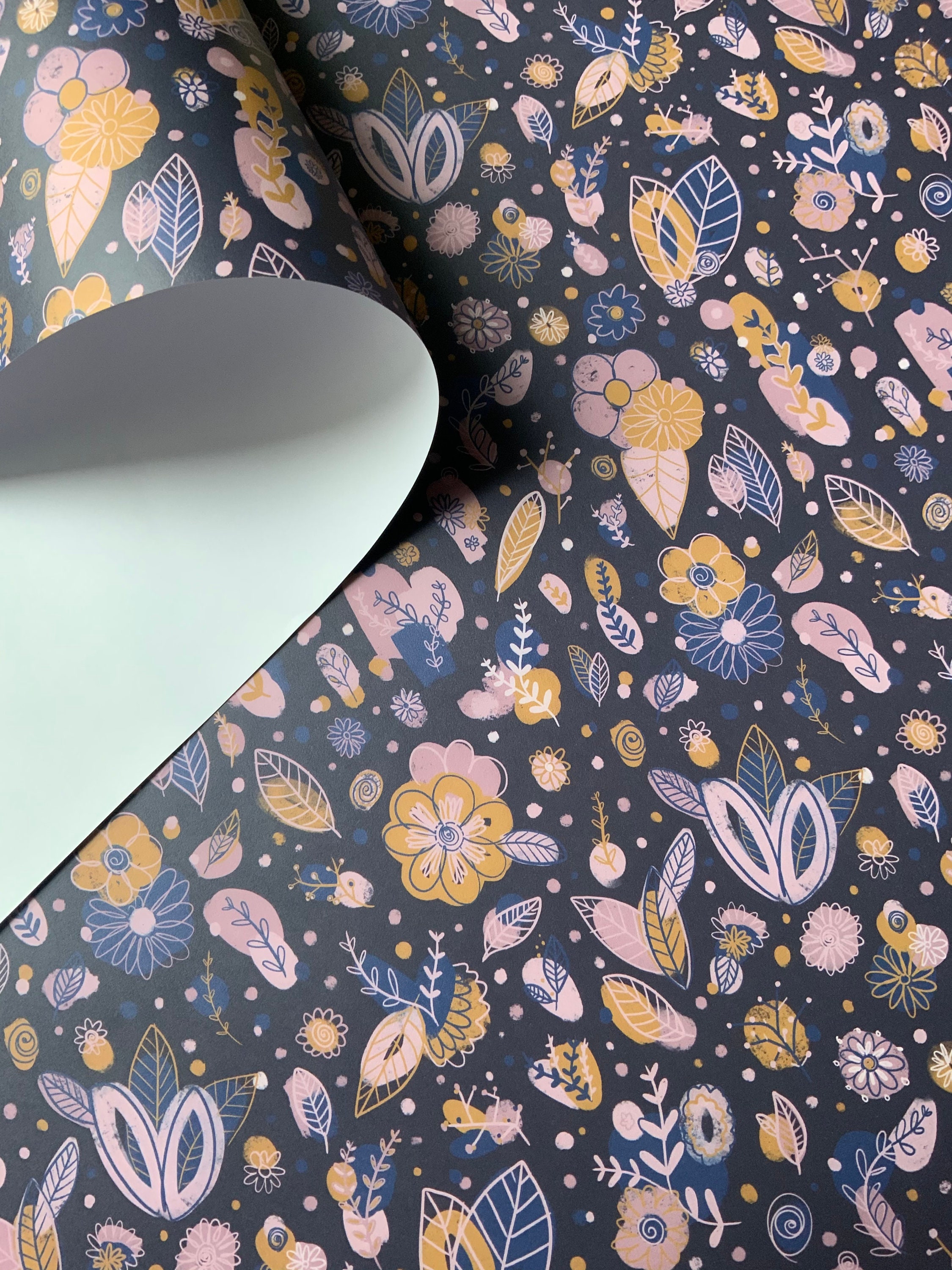 Midnight Garden Gift Wrap Wrapping Paper Etsy